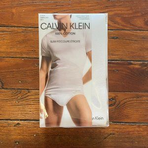 Calvin Klein L White V Neck T-Shirt (5 pack)